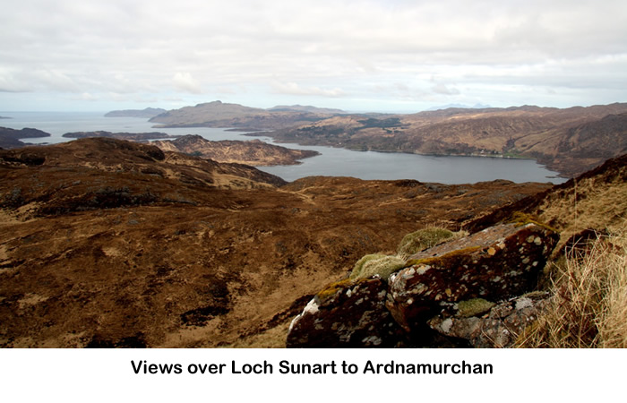 View from Rahoy Estate Ardnamurchan in West Highlands of Scotland