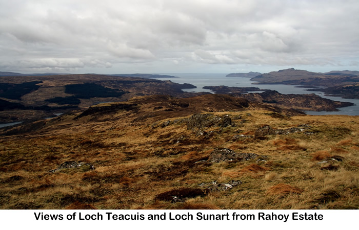 View from Rahoy over Loch Sunart in West Highlands of Scotland